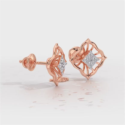 Hope Rays Silver Earrings - Rose Gold Video
