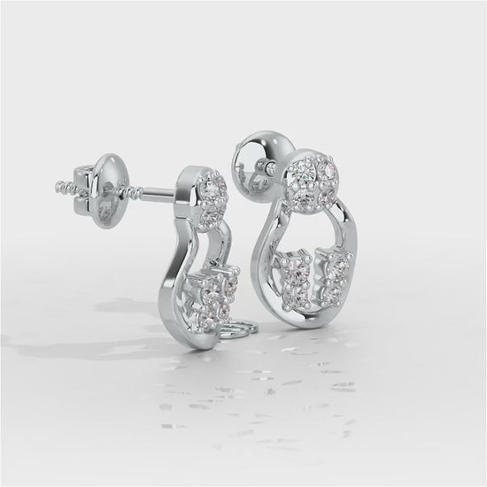 Glittering Gizmos Silver Earrings - White Gold Video