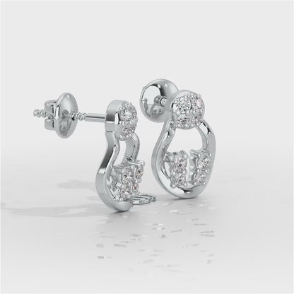 Glittering Gizmos Silver Earrings - White Gold Video