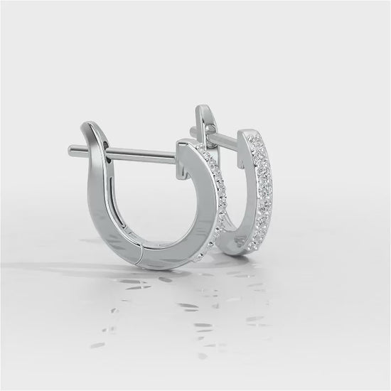 Celeste Silver Bali Earrings - White Gold Video