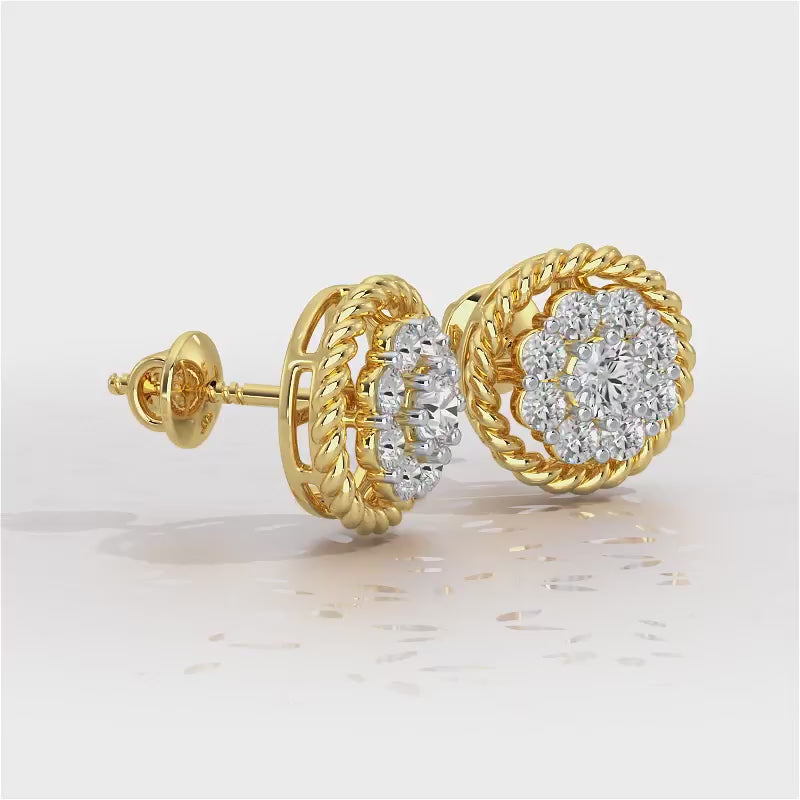 Luxe Luster Silver Earrings - Yellow Gold Video