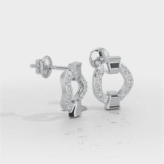 Sparklecircles Silver Earrings - White Gold Video