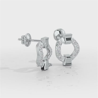 Sparklecircles Silver Earrings - White Gold Video