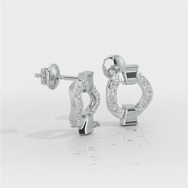 Sparklecircles Silver Earrings - White Gold Video