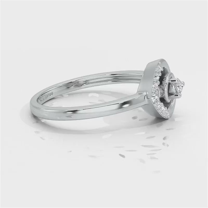 Ahana Silver Ring - White Gold Video