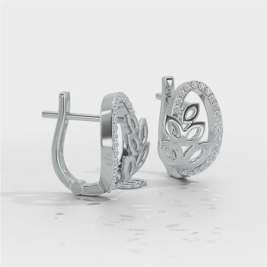 Oval N Leaves Silver Bali - White Gold Video