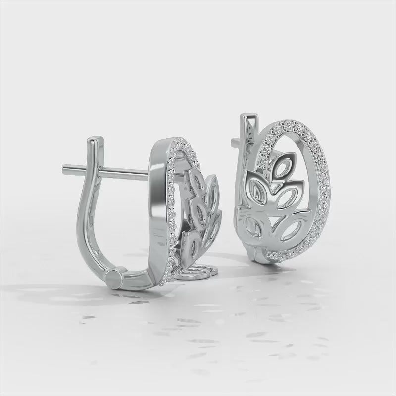 Oval N Leaves Silver Bali - White Gold Video