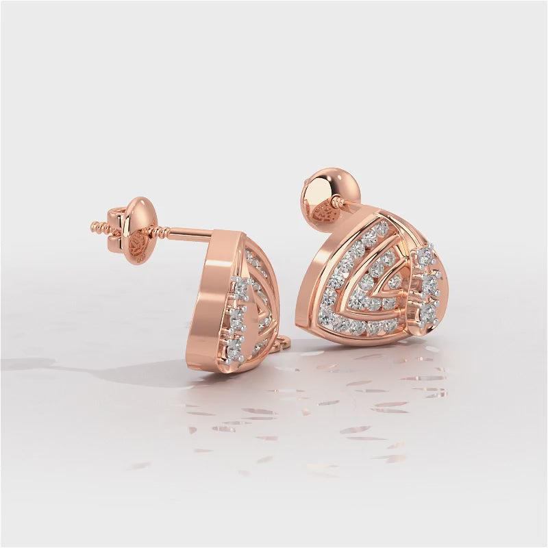 Glam Charm Silver Earrings - Rose Gold Video