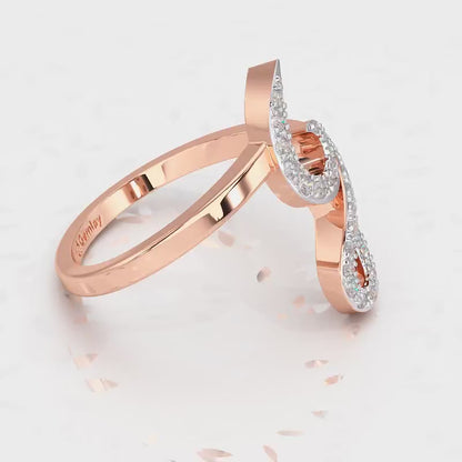 Styliish G Silver Ring - Rose Gold Video