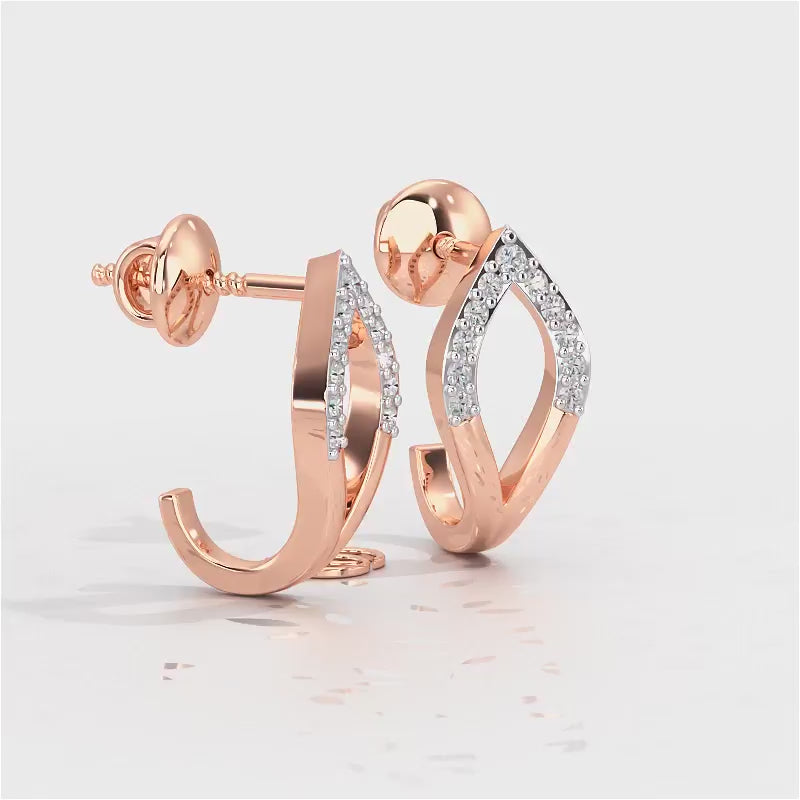 Dew Drips Silver Bali Earrings - Rose Gold Video