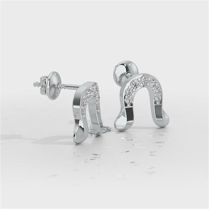 Golden Cascade Silver Earrings - White Gold Video