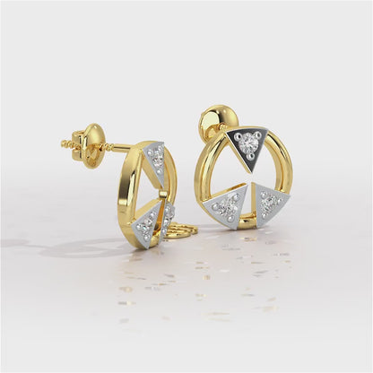 Silver Arch Silver Earrings - Yellow Gold Video