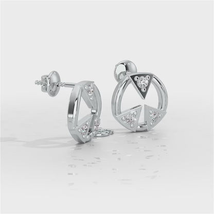 Silver Arch Silver Earrings - White Gold Video