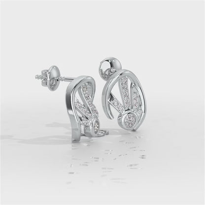 Dazzle Drops Silver Earrings - White Gold Video