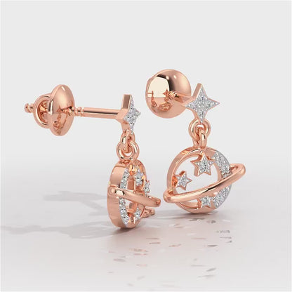 Shimmering Serendipity Silver Stud Earrings - Rose Gold Video