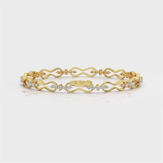 Captivating Silver Bangles - Yellow Gold Video