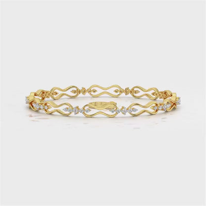 Captivating Silver Bangles - Yellow Gold Video