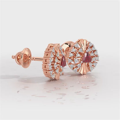 Crest Shine Silver Earrings - Rose Gold Video
