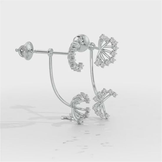 Jewel Jamboree Silver Drop Earrings - White Gold Video