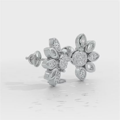SemiFlora Silver Earrings - White Gold Video