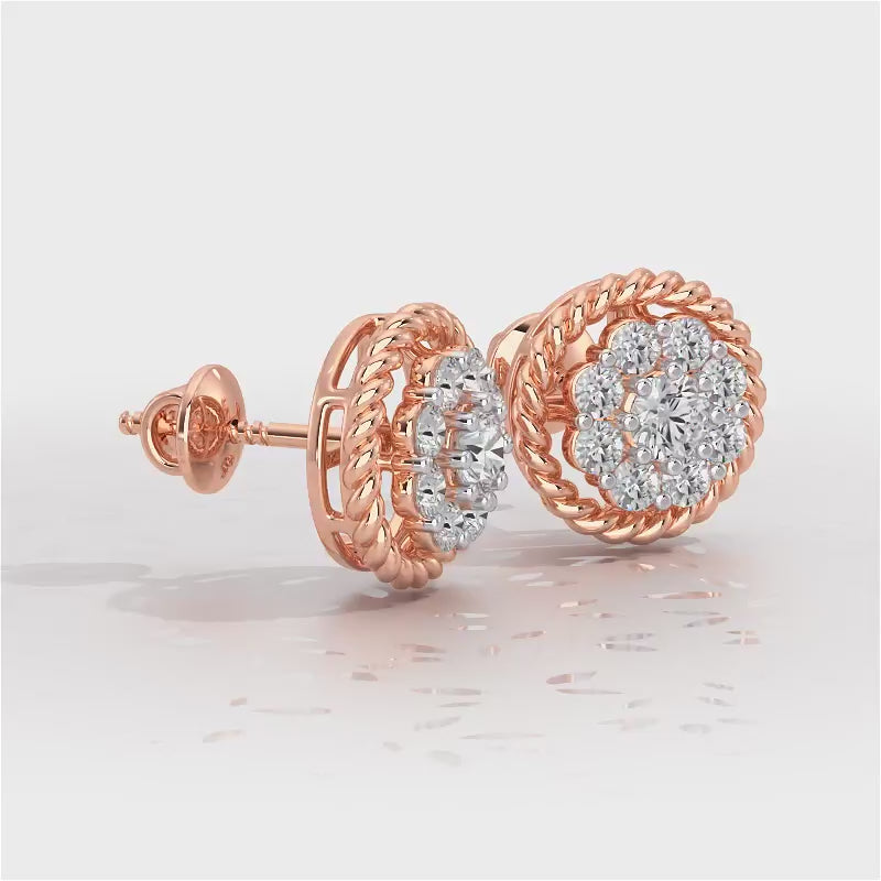 Luxe Luster Silver Earrings - Rose Gold Video