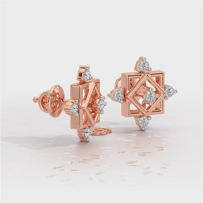 Mandala Silver Earrings - Rose Gold Video