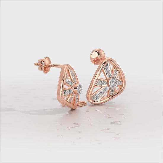 Eternal Glow Silver Earrings - Rose Gold Video
