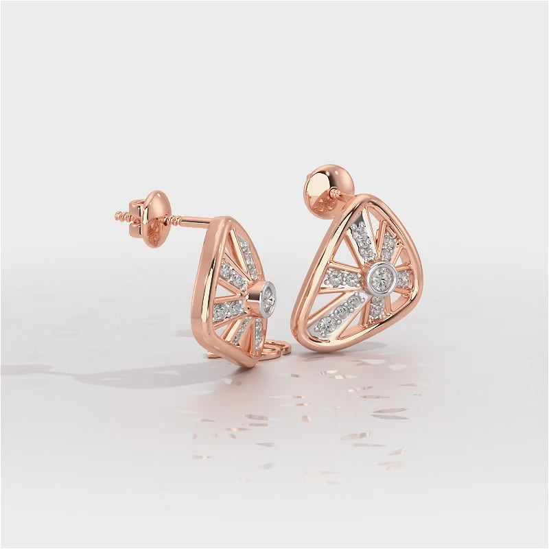 Eternal Glow Silver Earrings - Rose Gold Video