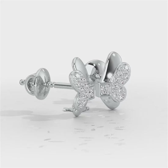 Captivating Charisma Silver Stud Earrings - White Gold Video