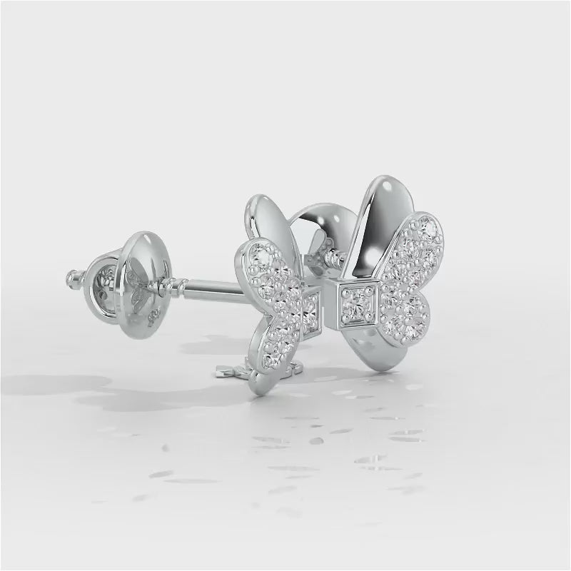 Captivating Charisma Silver Stud Earrings - White Gold Video