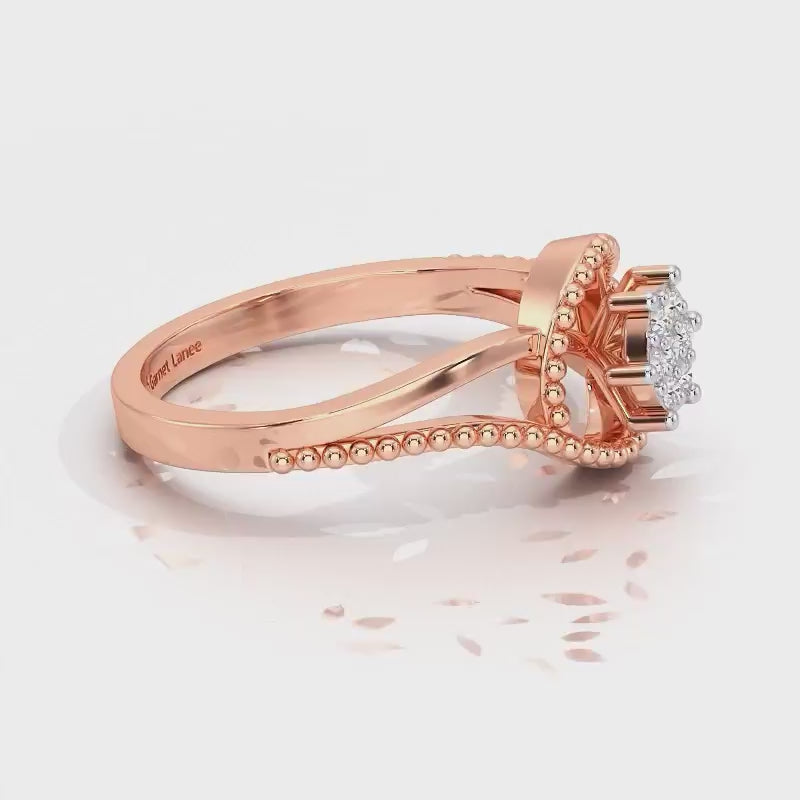 Prisma Silver Ring - Rose Gold Video