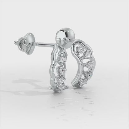 Regal Rapture Silver Stud Earrings - White Gold Video