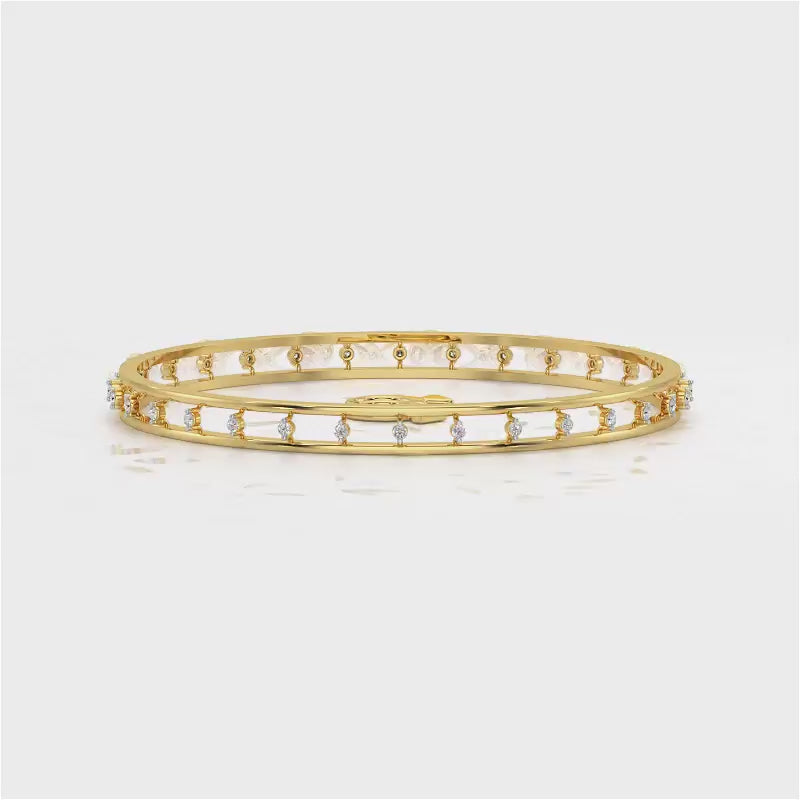 Embracing Silver Bangles - Yellow Gold Video