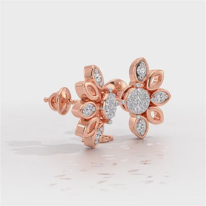 SemiFlora Silver Earrings - Rose Gold Video