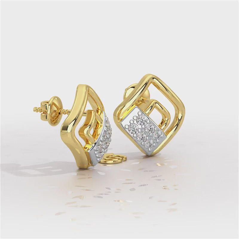 Eleganza Silver Earrings - Yellow Gold Video