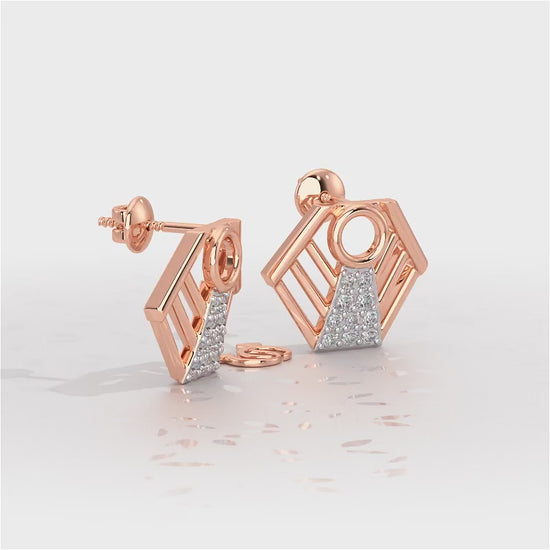 Silver Dynasty Silver Earrings - Rose Gold Video