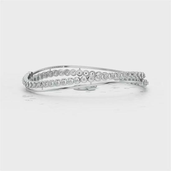 Elegant Silver Bangles - White Gold Video