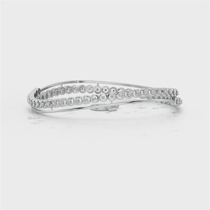 Elegant Silver Bangles - White Gold Video