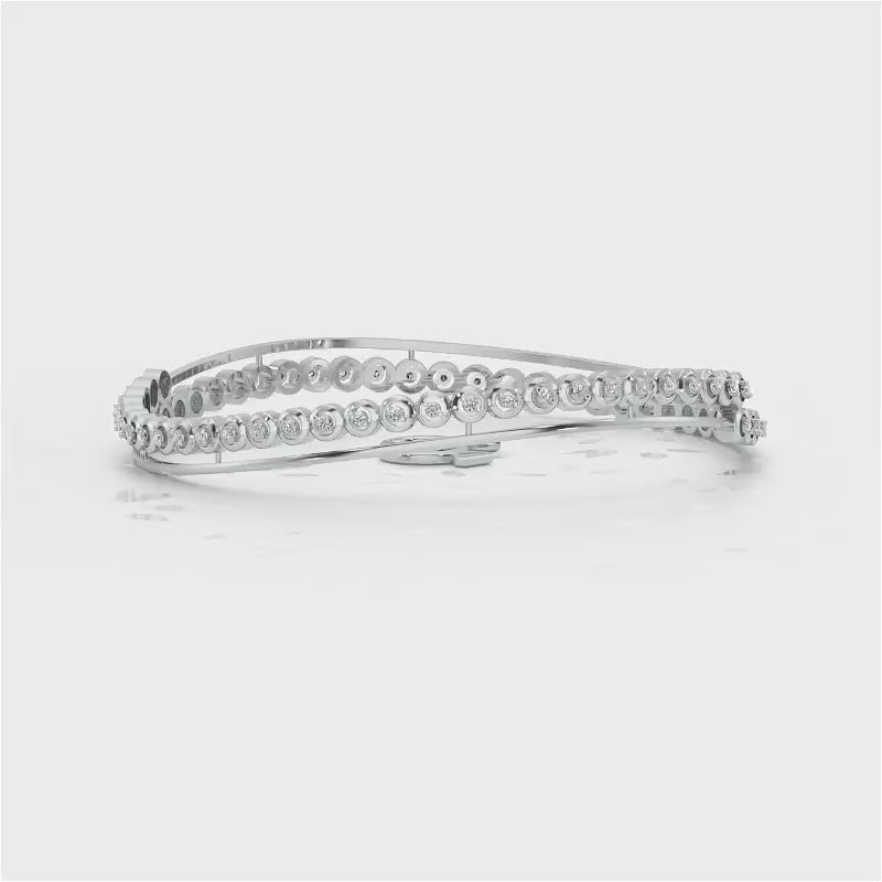 Elegant Silver Bangles - White Gold Video