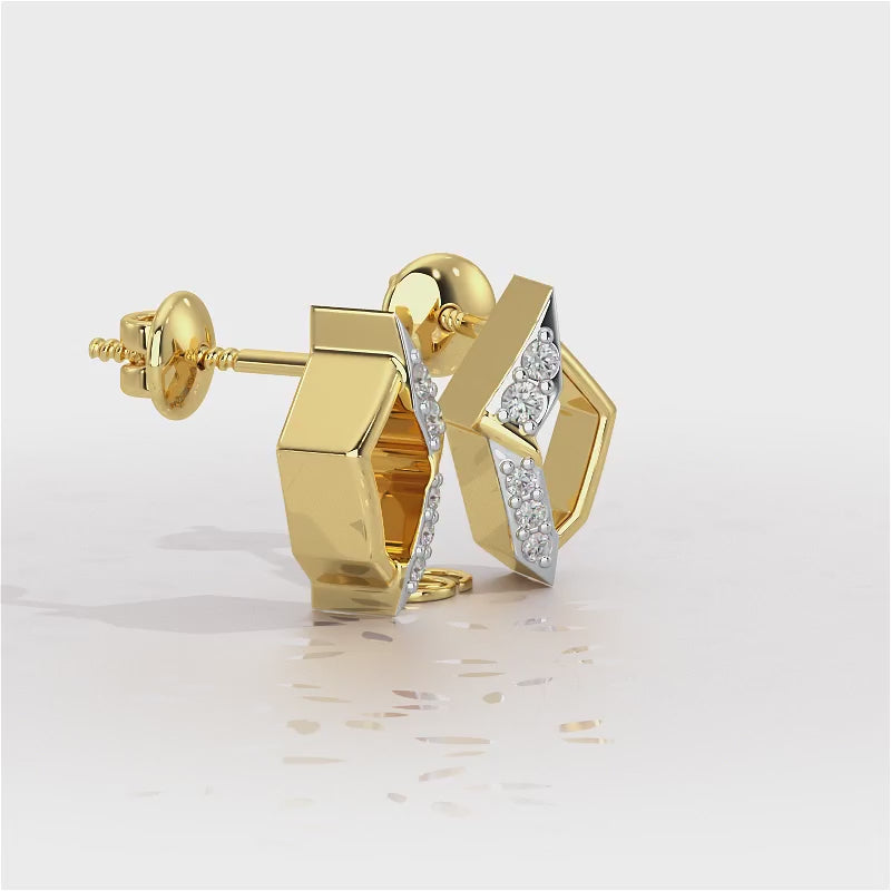 Lumina Silver Earrings - Yellow Gold Video