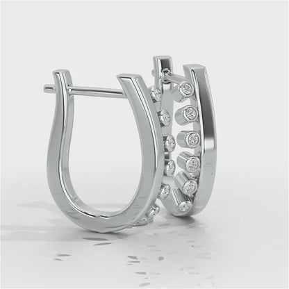 Graceful Glimmer Silver Stud Earrings - White Gold Video