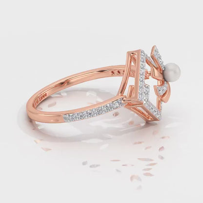 Spinguard Silver Pearl Ring - Rose Gold Video