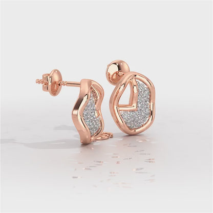 Luxe Luminesce Silver Earrings - Rose Gold Video