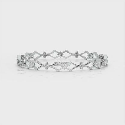 Garland Silver Bangles - White Gold Video