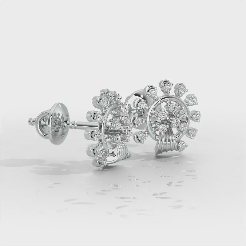 Divine Shine Silver Earrings - White Gold Video