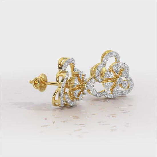 Posh Prism Silver Earrings - Yellow Gold Video