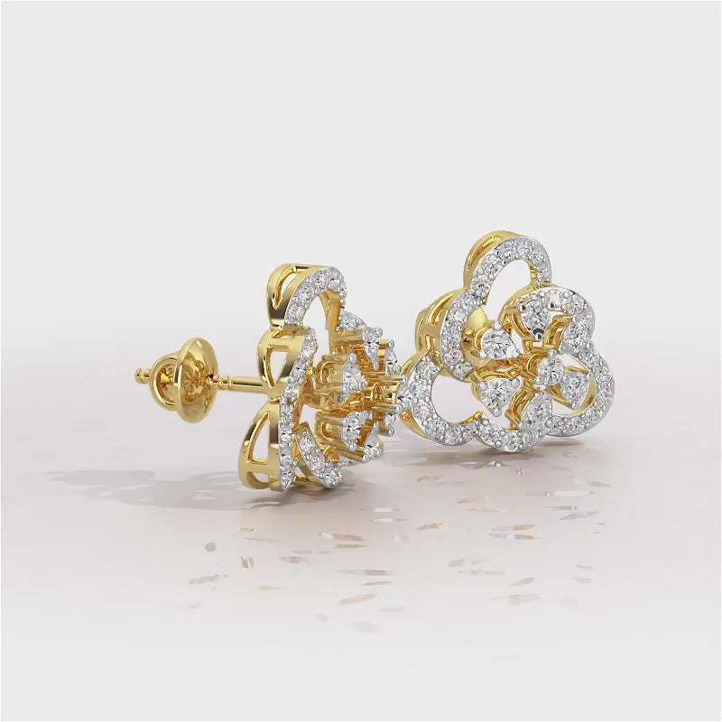 Posh Prism Silver Earrings - Yellow Gold Video