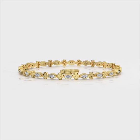 Classy Silver Bangles - Yellow Gold Video