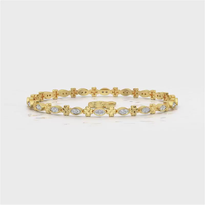 Classy Silver Bangles - Yellow Gold Video