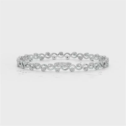 Dotted Silver Bangles - White Gold Video